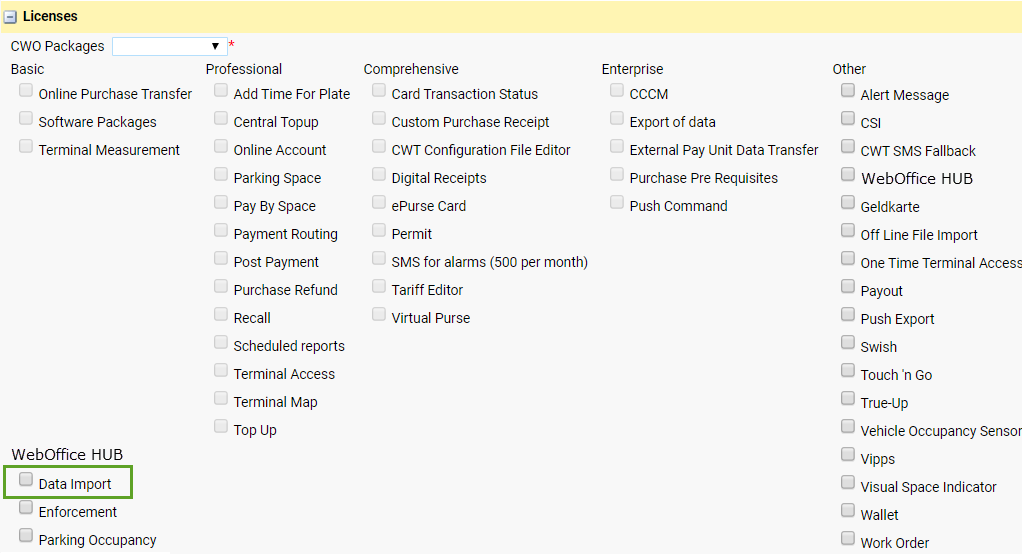 Date Import License