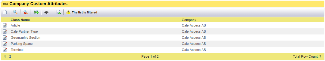 Company Custom Attributes