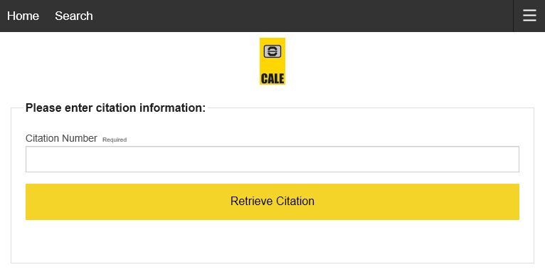 Citation Payment site example