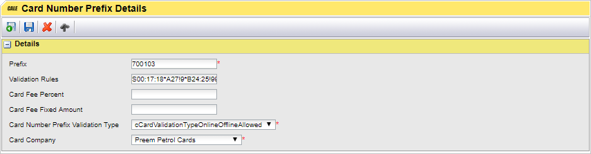 Edit Validation Rule Prefix list