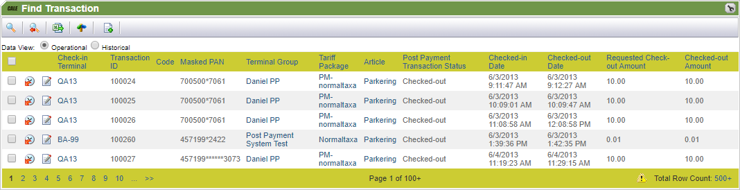 Find Transaction list