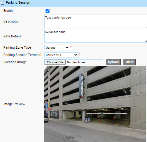 Parking Zones - Parking Session
