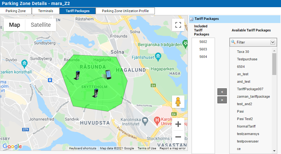 Parking Zoned - Tariff Details