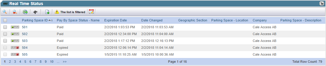 Real Time Status