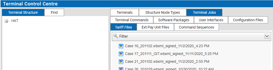 Tariff Files TCC