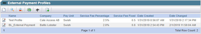 External Payment Profile