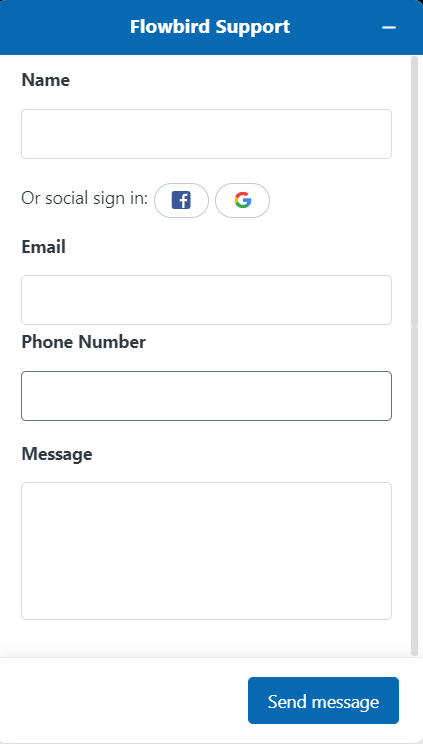 support popup