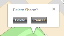 delete zone shape