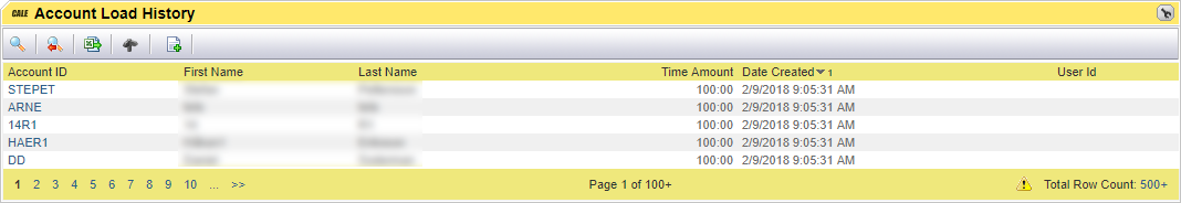 Account VB9999 got a manual deposit to 100 hours. Account VB8888 has been set to 100 hours by the scheduled deposit