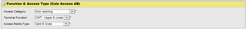 User Role -Terminal Access - function section