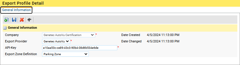 Export profile details
