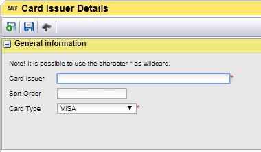 Card Issuer Mapping details