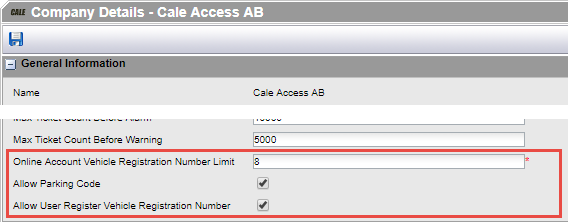 Online Account setting