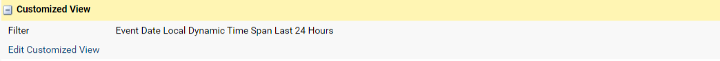 Scheduled report -customized view