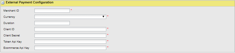 External Payment Profile deatils Vipps