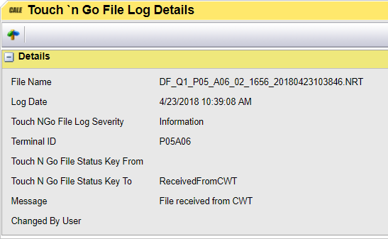 TNG File log details