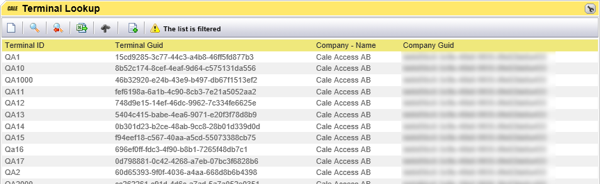 Terminal Lookup