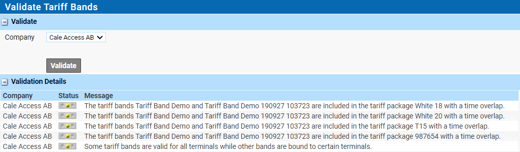 TariffBandValidatio