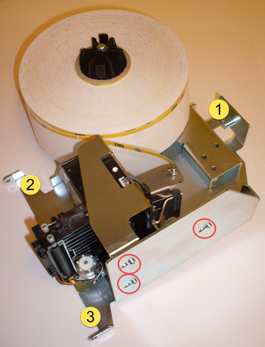 Figure 59, Printer mounting on Printer shelf version 1