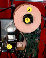Figure 17, Printer module on printer shelf version 2.