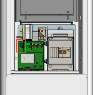 Figure 40, Connection of battery to 12V distribution panel