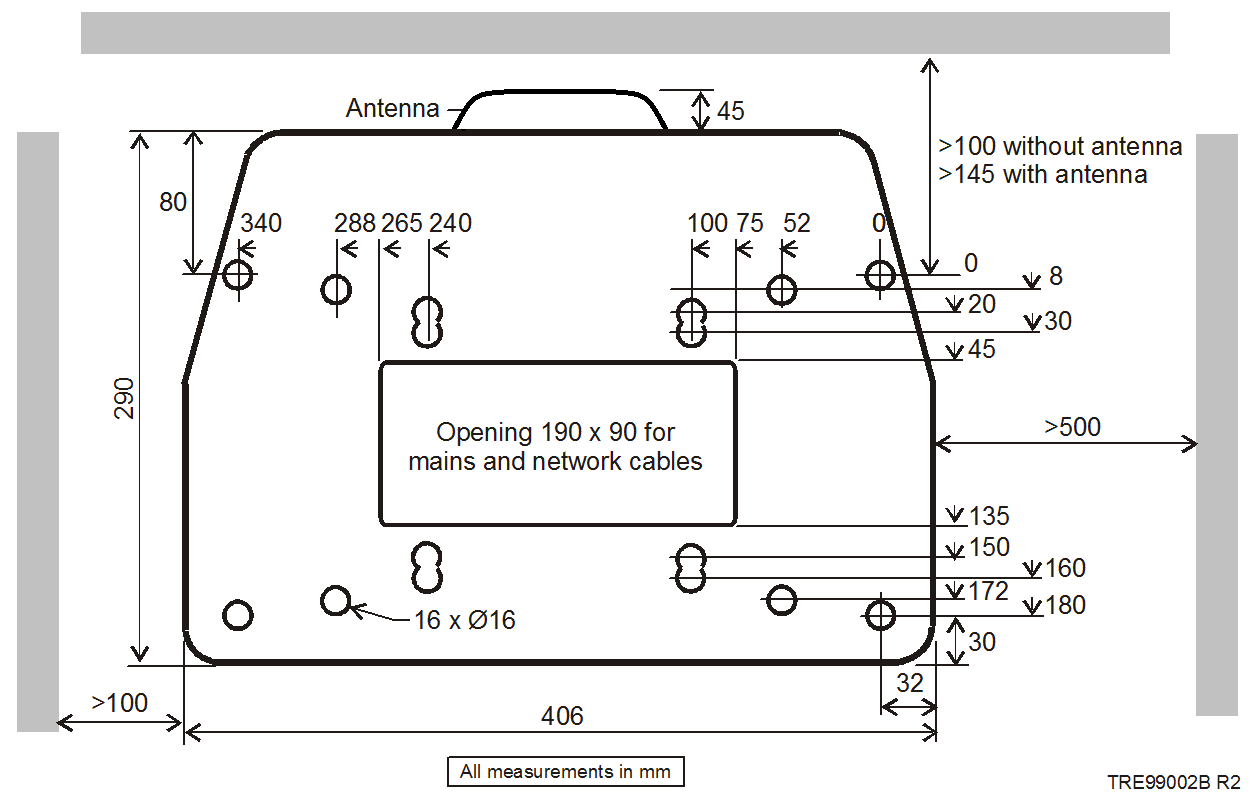 Figure 35, Terminal installation drawing