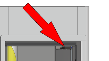 Figure 29, Door-open sensor in the cabinet.