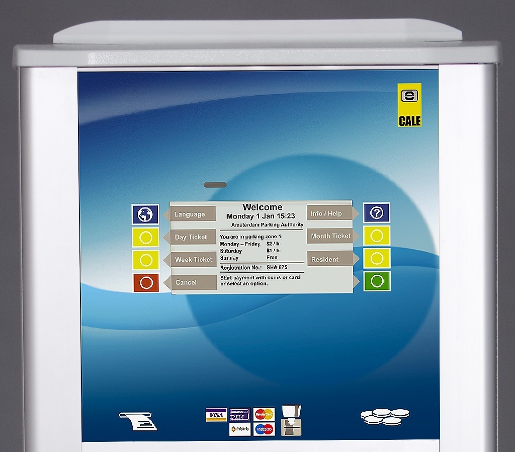 Figure 11.  CWT 2110 has a monochrome 260 x 128 pixels STN/LCD display and up to 8 soft buttons. 
