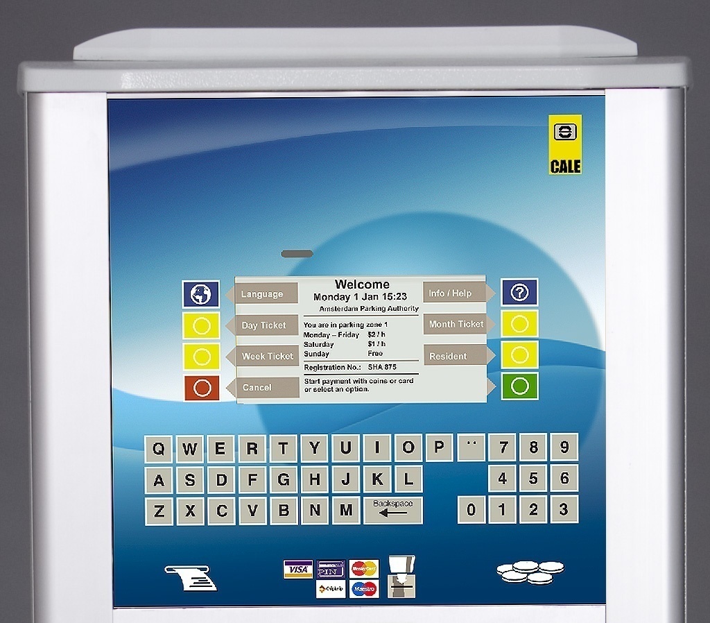 Figure 13.  CWT 2115 has a monochrome 260 x 128 pixels STN/LCD display, up to 8 soft buttons and an alpha-numeric keyboard.