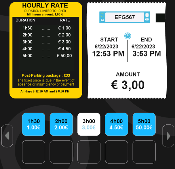 Parking Rights UI example