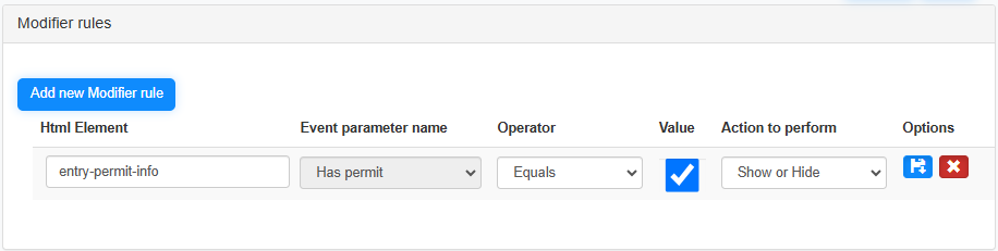 information modifier rules