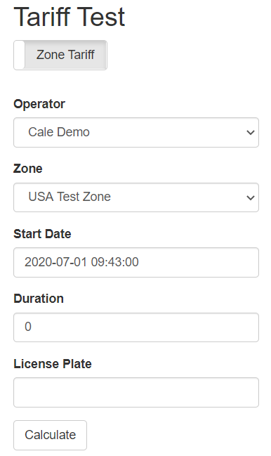 Tariff Test