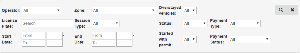 Figure 3: Example from the Ongoing Parking Session page