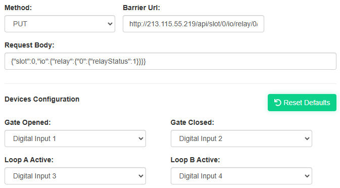 Camera - barrier config