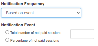 Notivication event thresshold