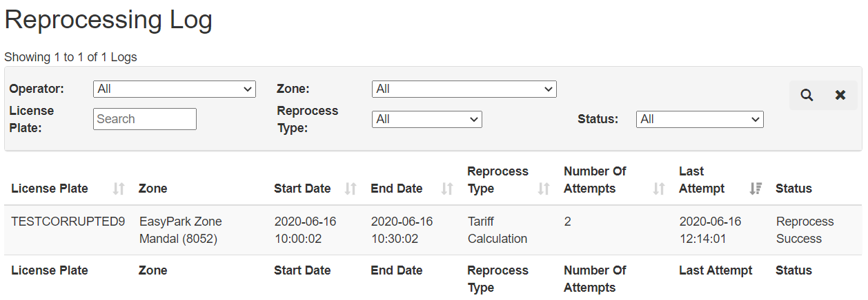 reprocessing log