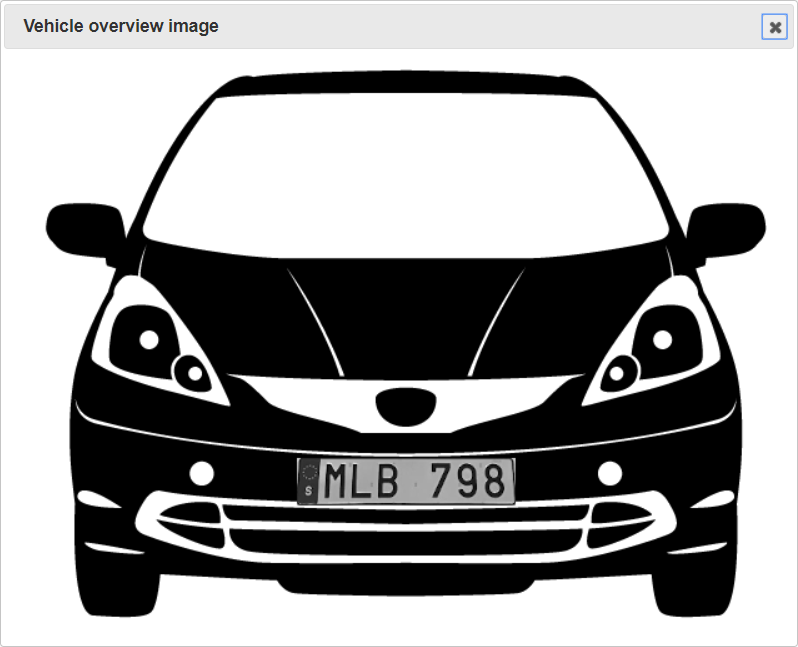 Car with license plate