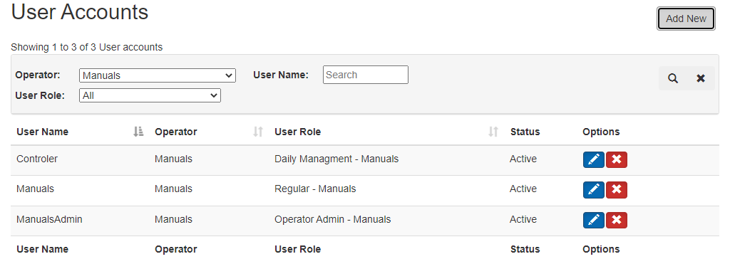 Figure 29: User accounts