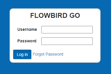 Figure 1: Log in screen