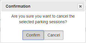 Confim cancel session