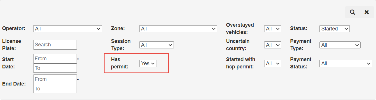 Parking Sessions Permit