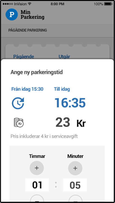 MyParking - extend time