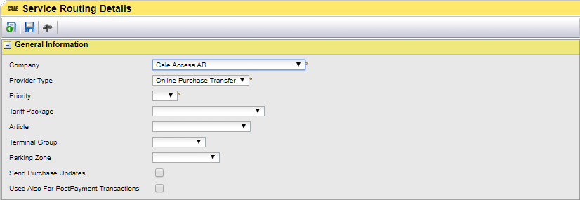 Figure 19, Create a Service Routing, step 2