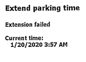 Extend failed