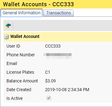 Wallet Details