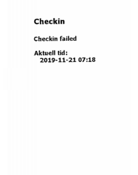 Checkin failed
