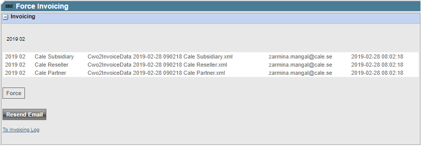 Force Invoicing