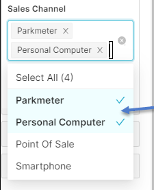 drop-down filters