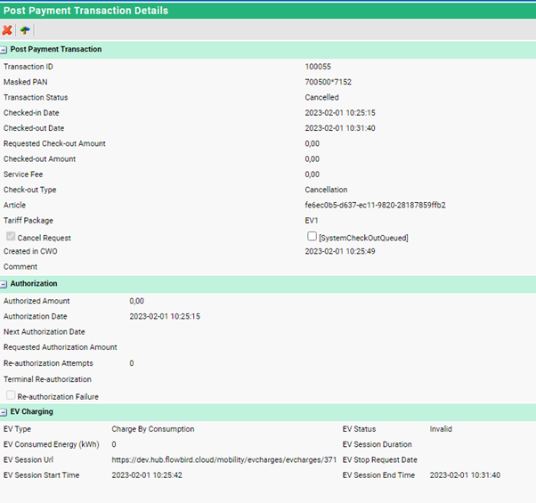 The URL data displayed comes from our test environment