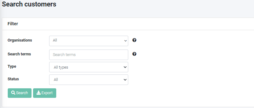 Search LMS customers